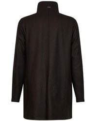 Herno - Faux-Fur Trim High-Neck Coat - Lyst