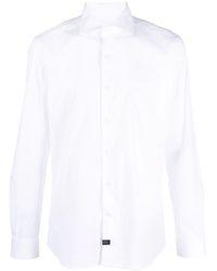 Fay - Cutaway-collar Long-sleeve Shirt - Lyst