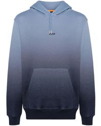 BOSS - Gradient Dye Cotton-Terry Hoodie - Lyst