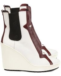 Hogan - Lace-Up Wedge Boots - Lyst