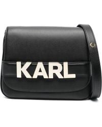 Karl Lagerfeld - Umhängetasche Mit Logo-Schild - Lyst