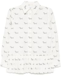 Thom Browne - Camisa Con Pliegues - Lyst