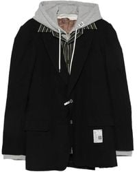 Maison Mihara Yasuhiro - Layered-Design Hoodie-Detail Jacket - Lyst