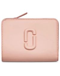 Marc Jacobs - Rose Leather Wallet With Logo - Lyst