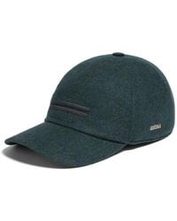 ZEGNA - Melierte Oasi Baseballkappe Aus Kaschmir - Lyst