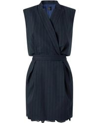 Pinko - ピンストライプ ラップミニドレス - Lyst