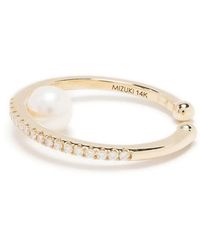 Mizuki - 14Kt Sea Of Beauty Diamond And Pearl Ear Cuff - Lyst