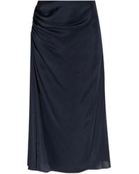 Theory - Draped Midi Skirt - Lyst