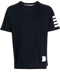 Thom Browne - Milano 4-Bar Katoenen T-Shirt - Lyst