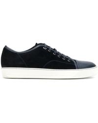 Lanvin - Suede Lace-up Sneakers - Lyst