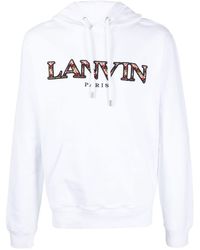 Lanvin - Sudadera con capucha y logo bordado - Lyst