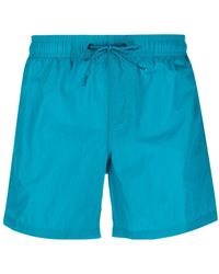 Sundek - Logo-patch Striped Swim Shorts - Lyst