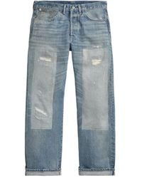 RRL - Vaqueros con efecto patchwork y diseño envejecido - Lyst