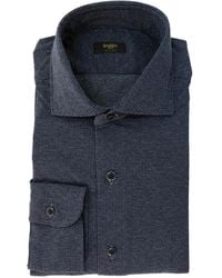 Barba Napoli - Button-Down Overhemd Met Microstippen - Lyst