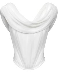 POST MERIDIEM - Zip-Fastening Draped Top - Lyst