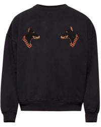 Rhude - Dog-Embroidered Crew-Neck Sweatshirt - Lyst