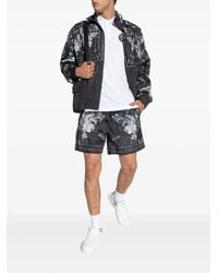 Versace Jeans Couture - Baroque-Print Drawstring Shorts - Lyst