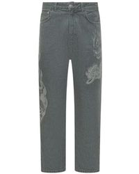 Gcds - Flame-Detail Jeans - Lyst