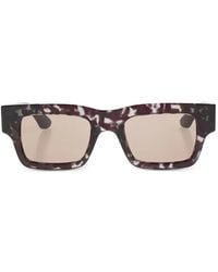 McQueen - Lunettes De Soleil Rectangulaires À Effet Écailles De Tortue - Lyst