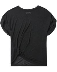 Izzue - Twist-detail Semi-sheer T-shirt - Lyst