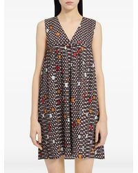 MM6 by Maison Margiela - Sleeveless V-Neck Printed Dress - Lyst