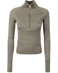 IRO - Geribbelde Trui Met Rits - Lyst