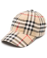 Burberry - Vintage Check-pattern Cotton Cap - Lyst