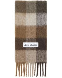 Acne Studios - Sciarpa A Quadri Con Frange - Lyst