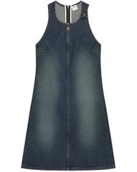 Courreges - A-Line Denim Mini Dress - Lyst