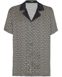 Balmain - Shirt With Monogrammed Print - Lyst