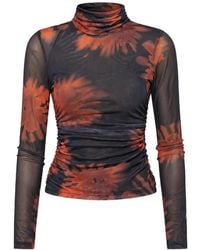 JBQ - Tyla Floral-Print Ruched Top - Lyst