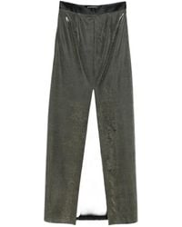 Styland - Front-Slit Metallic Maxi Skirt - Lyst