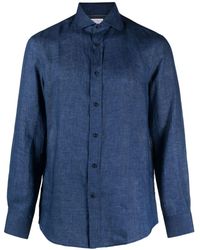 Brunello Cucinelli - Buttoned-up Linen Shirt - Lyst