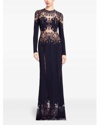 Elie Saab - Floral-Embroidered Maxi Dress - Lyst