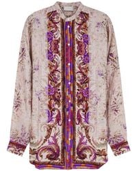 Pierre Louis Mascia - Floral-Print Silk Shirt - Lyst