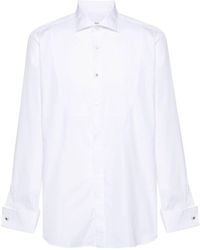 Lardini - Pleated-panel Cotton Shirt - Lyst