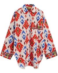 Momoní - Lucha Chest-Pocket Printed Shirt - Lyst