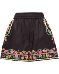 La DoubleJ - Floral Silhouette Printed Shorts - Lyst