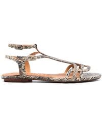 Chie Mihara - Sandalias Yael con estampado de piel de serpiente - Lyst