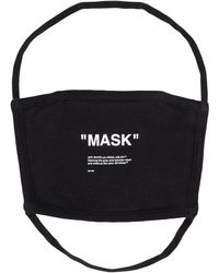 Download Off White C O Virgil Abloh Cotton Logo Face Mask In Yellow Lyst PSD Mockup Templates