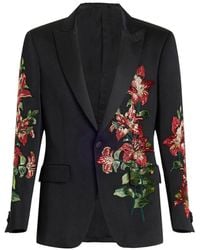 Etro - Floral-embroidered Single-breasted Blazer - Lyst