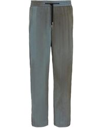 Giorgio Armani - Drawstring Two-Tone Trousers - Lyst