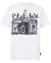 Philipp Plein - Round-Neck Dollar-Detail T-Shirt - Lyst