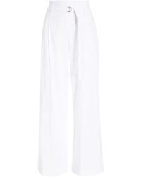 Proenza Schouler - Raver Belted Poplin Trousers - Lyst