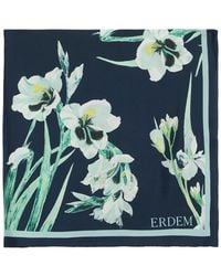 Erdem - Floral-Print Silk Scarf - Lyst