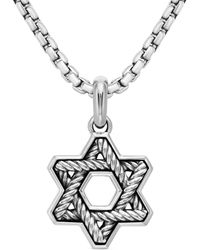 David Yurman - Sterling Cable Star Of David Amulet (19Mm) - Lyst