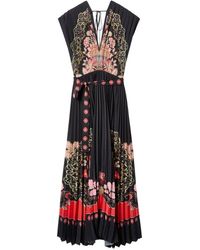 La DoubleJ - Accordion Floral-Print Maxi Dress - Lyst