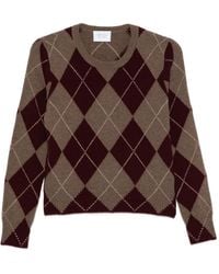 Be You - Argyle-Knit Virgin Wool Sweater - Lyst