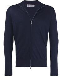 Brunello Cucinelli - Cárdigan de punto fino con cremallera - Lyst