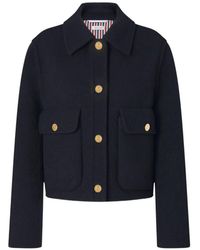 Thom Browne - Bell-Sleeve Wool Jacket - Lyst
